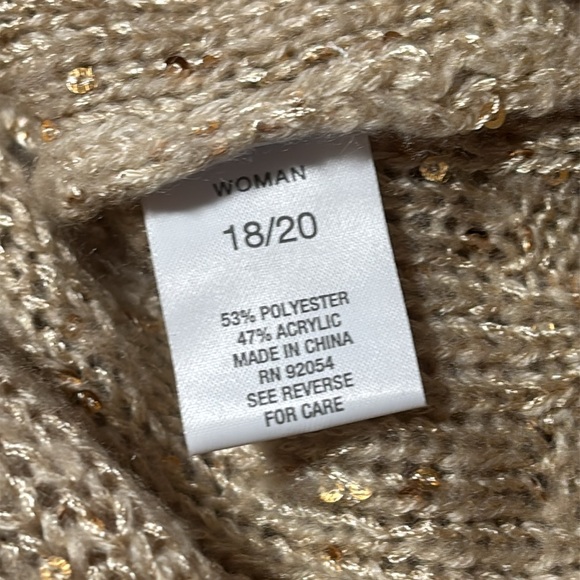 EUC Gold Sequined Sweater - Picture 9 of 10